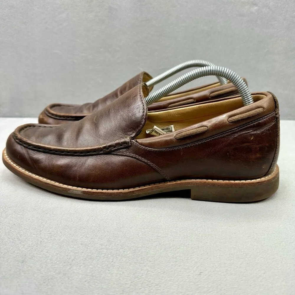 UGG Via Ponte Mens Size 9.5 Loafers Brown Suede Slip-On Comfort‎ Lined Slippers